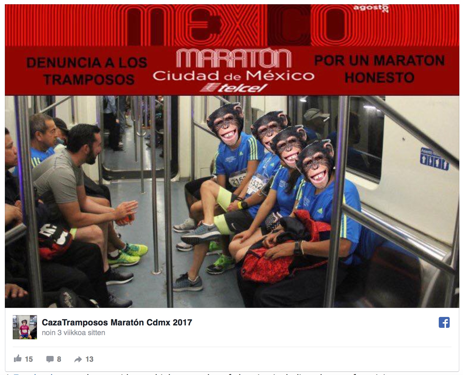 Mexico City maratonilla hylättiin yli 5800 juoksijaa