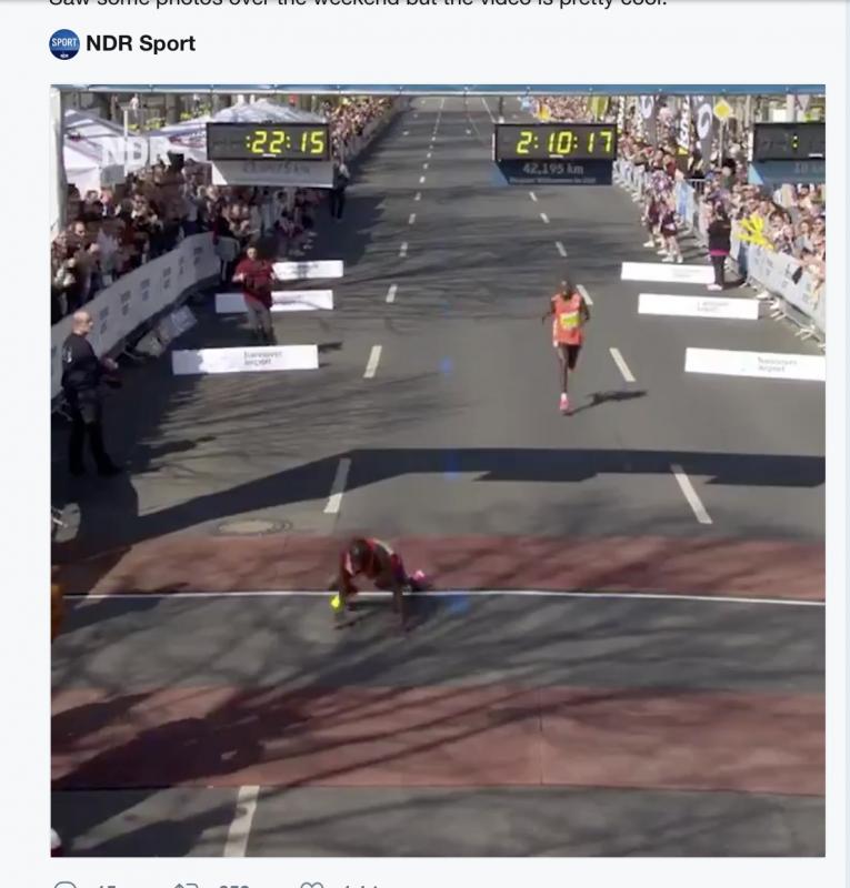 Ryömimällä maaliin Hannoverin maratonilla